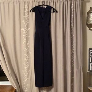 Navy Jumpsuit with Open Back